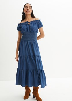 Sukienka letnia z dekoltem carmen ze sklepu bonprix w kategorii Sukienki - zdjęcie 170611175