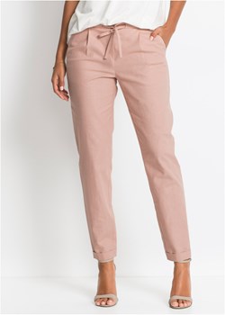 Spodnie lniane ze sklepu bonprix w kategorii Spodnie damskie - zdjęcie 170611575