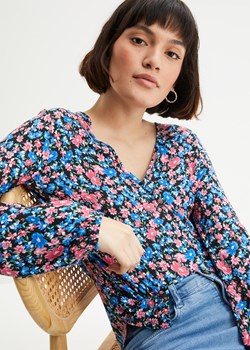 Bluzka shirtowa z efektem założenia kopertowego ze sklepu bonprix w kategorii Bluzki damskie - zdjęcie 170611738