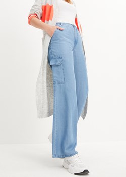 Dżinsy Wide Leg, high waist, z wygodnym paskiem ze sklepu bonprix w kategorii Jeansy damskie - zdjęcie 170612746