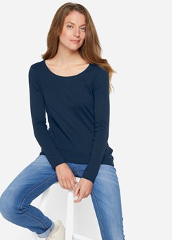 Shirt bawełniany z okrągłym dekoltem i długim rękawem ze sklepu bonprix w kategorii Bluzki damskie - zdjęcie 170612765