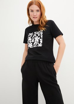 T-shirt z kwiatowym nadrukiem ze sklepu bonprix w kategorii Bluzki damskie - zdjęcie 170612837