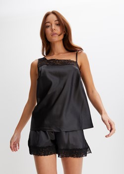Top satynowy one shoulder z odpinanym wąskim ramiączkiem ze sklepu bonprix w kategorii Piżamy damskie - zdjęcie 170612867