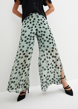 Spodnie szyfonowe z połyskiem ze sklepu bonprix w kategorii Spodnie damskie - zdjęcie 170613405