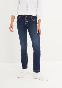 Dżinsy ze stretchem Straight, mid waist ze sklepu bonprix w kategorii Jeansy damskie - zdjęcie 170613439