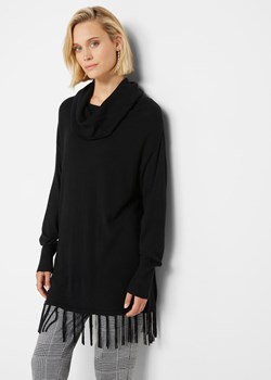 Długi sweter z frędzlami ze sklepu bonprix w kategorii Swetry damskie - zdjęcie 170613778