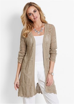 Sweter bez zapięcia ażurowy ze sklepu bonprix w kategorii Swetry damskie - zdjęcie 170613845