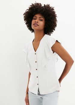 Bluzka z rękawami falbanowymi ze sklepu bonprix w kategorii Bluzki damskie - zdjęcie 170614229