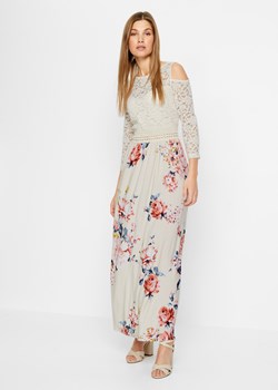 Długa sukienka z kwiatowym nadrukiem ze sklepu bonprix w kategorii Sukienki - zdjęcie 170615386