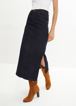 Spódnica dżinsowa midi ze sklepu bonprix w kategorii Spódnice - zdjęcie 170615575