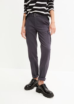 Spodnie bojówki z paskiem ze sklepu bonprix w kategorii Spodnie damskie - zdjęcie 170615777
