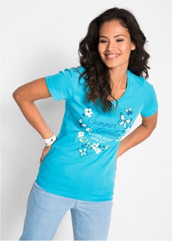 Shirt bawełniany, krótki rękawy ze sklepu bonprix w kategorii Bluzki damskie - zdjęcie 170616288