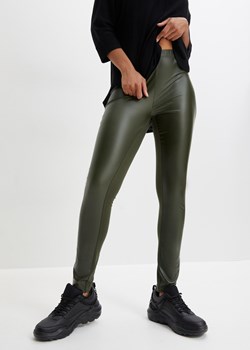 Legginsy ze sztucznej skóry, ze zrównoważonej wiskozy ze sklepu bonprix w kategorii Spodnie damskie - zdjęcie 170616359