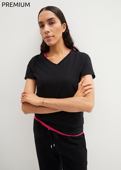 T-shirt Essential z dekoltem w serek, bezszwowy ze sklepu bonprix w kategorii Bluzki damskie - zdjęcie 170616787