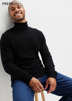 Sweter  wełniany z golfem, z domieszką materiału Good Cashmere Standard® ze sklepu bonprix w kategorii Swetry męskie - zdjęcie 170617065