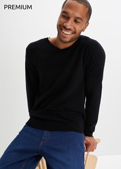 Sweter z wełny z domieszką materiału Good Cashmere Standard®, z dekoltem w serek ze sklepu bonprix w kategorii Swetry męskie - zdjęcie 170617155