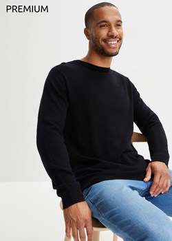 Sweter wełniany z domieszką materiału Good Cashmere Standard®, okrągły dekolt ze sklepu bonprix w kategorii Swetry męskie - zdjęcie 170617157