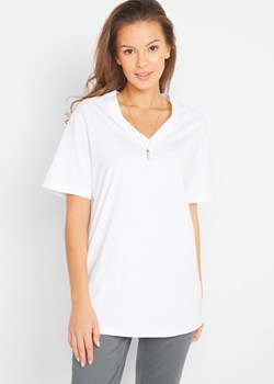 Długi shirt z dekoltem w szpic (5 sztuk), krótki rękaw ze sklepu bonprix w kategorii Bluzki damskie - zdjęcie 170617455