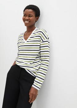 Shirt z długim rękawem w paski, z bawełny organicznej ze sklepu bonprix w kategorii Bluzki damskie - zdjęcie 170617529