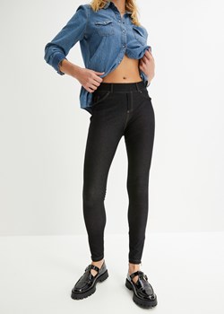 Legginsy w optyce dżinsów, z zamkiem ze sklepu bonprix w kategorii Spodnie damskie - zdjęcie 170617769