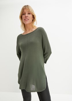 Sweter dzianinowy z rękawami 3/4 ze sklepu bonprix w kategorii Swetry damskie - zdjęcie 170617808