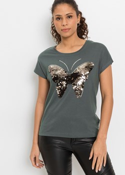Shirt z cekinami ze sklepu bonprix w kategorii Bluzki damskie - zdjęcie 170617855