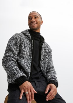 Sweter rozpinany z kapturem ze sklepu bonprix w kategorii Swetry męskie - zdjęcie 170618265
