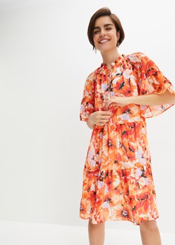 Sukienka z falbanami, z poliestru z recyklingu ze sklepu bonprix w kategorii Sukienki - zdjęcie 170618279