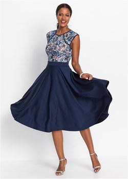 Sukienka koronkowa midi z koronkową wstawką ze sklepu bonprix w kategorii Sukienki - zdjęcie 170618757