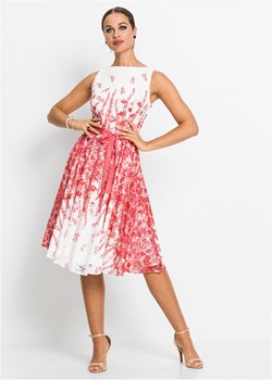 Sukienka midi koronkowa z wiązanym paskiem ze sklepu bonprix w kategorii Sukienki - zdjęcie 170618907