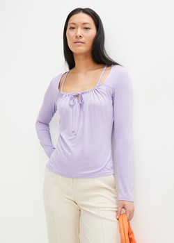 Shirt w prążek, z wiązanym troczkiem ze sklepu bonprix w kategorii Bluzki damskie - zdjęcie 170618989