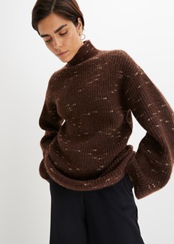 Sweter melanżowy z golfem ze sklepu bonprix w kategorii Swetry damskie - zdjęcie 170619126