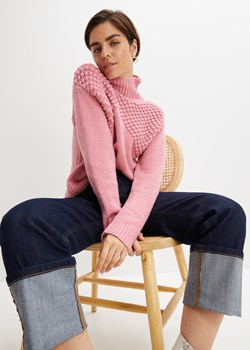 Sweter w strukturalny wzór ze sklepu bonprix w kategorii Swetry damskie - zdjęcie 170619175