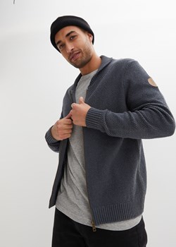 Sweter rozpinany z bawełny z recyklingu ze sklepu bonprix w kategorii Swetry męskie - zdjęcie 170619748