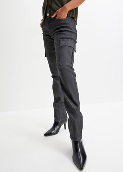 Dżinsy bojówki Straight z efektem wytarcia ze sklepu bonprix w kategorii Jeansy damskie - zdjęcie 170619937