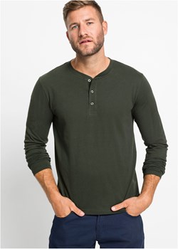 Shirt z dekoltem henley, długi rękaw (2 szt.) ze sklepu bonprix w kategorii T-shirty męskie - zdjęcie 170620008