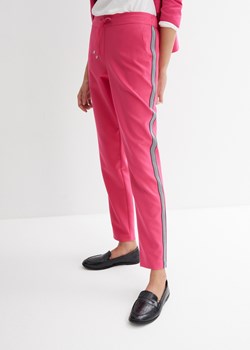 Spodnie bez zamka w talii, z ozdobnymi paskami ze sklepu bonprix w kategorii Spodnie damskie - zdjęcie 170620495