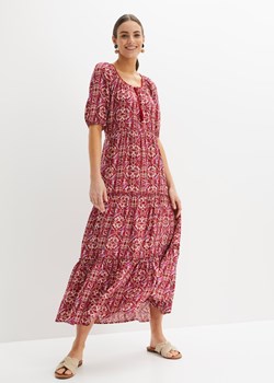Długa sukienka  z nadrukiem, petite ze sklepu bonprix w kategorii Sukienki - zdjęcie 170620618