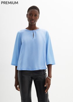 Shirt z domieszką jedwabiu i tkaninową wstawką ze sklepu bonprix w kategorii Bluzki damskie - zdjęcie 170621339