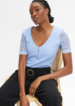 Shirt w prążek, z zamkiem ze sklepu bonprix w kategorii Bluzki damskie - zdjęcie 170621359