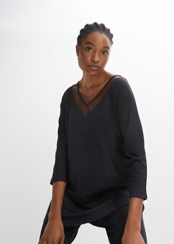 Długi shirt z siatkową wstawką ze sklepu bonprix w kategorii Bluzki damskie - zdjęcie 170621429