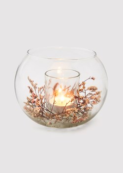 Świecznik szklany z suszonymi kwiatami ze sklepu bonprix w kategorii Świeczniki - zdjęcie 170621558