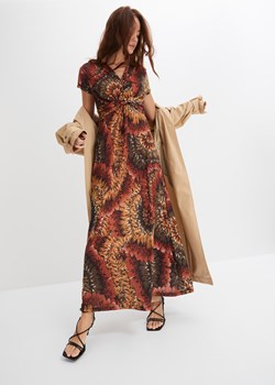 Długa sukienka z dżerseju z nadrukiem ze sklepu bonprix w kategorii Sukienki - zdjęcie 170621748