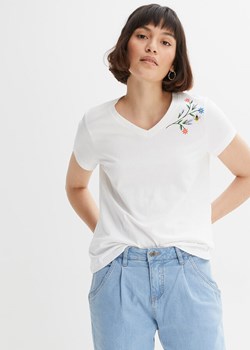 Shirt z kwiatowym nadrukiem ze sklepu bonprix w kategorii Bluzki damskie - zdjęcie 170622575