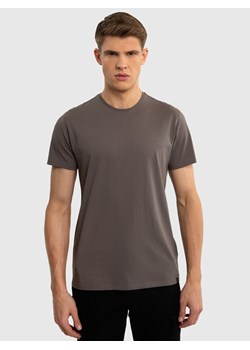 Koszulka męska bawełniana ciemnoszara Basic 903 ze sklepu Big Star w kategorii T-shirty męskie - zdjęcie 170625688