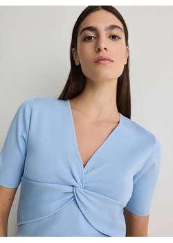Reserved - Dzianinowa bluzka - jasnoniebieski ze sklepu Reserved w kategorii Swetry damskie - zdjęcie 170625896