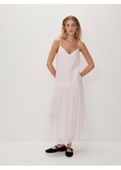 Reserved - Sukienka z plisowanym dołem - pastelowy róż ze sklepu Reserved w kategorii Sukienki - zdjęcie 170625907