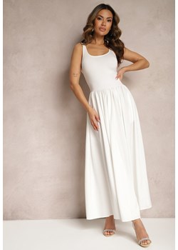 Biała Letnia Sukienka o Rozkloszowanym Fasonie na Ramiączkach Nalimme ze sklepu Renee odzież w kategorii Sukienki - zdjęcie 170627806