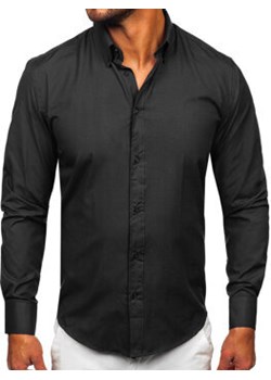 Koszula męska elegancka z długim rękawem grafitowa Bolf 5821-1 ze sklepu Denley w kategorii Koszule męskie - zdjęcie 170630296