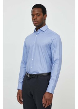 BOSS koszula męska kolor niebieski regular 50512656 ze sklepu ANSWEAR.com w kategorii Koszule męskie - zdjęcie 170632595